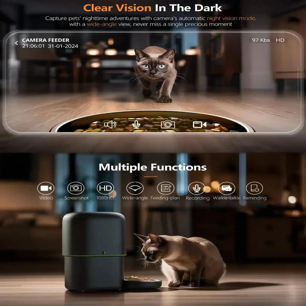 VisionFeeder | Dual-WiFi Smart Pet Feeder with Camera Pawnests