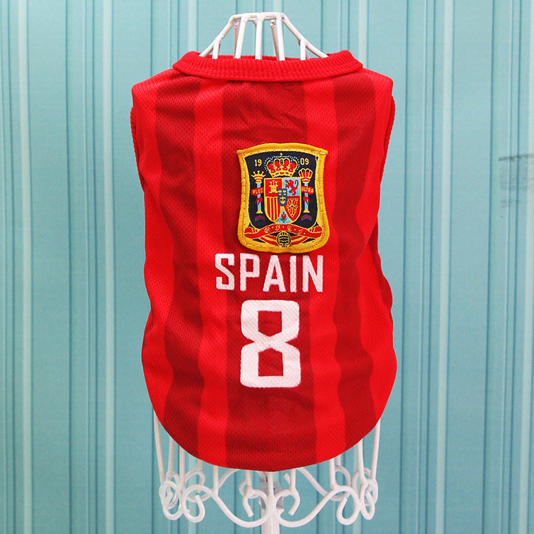 Dog and cat Soccer Team Vest Summer Apparel Pawnests
