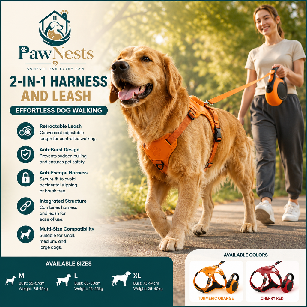 Hundegeschirr- & Roll-Leinen-Set | Anti-Flucht-Gassi-Kit