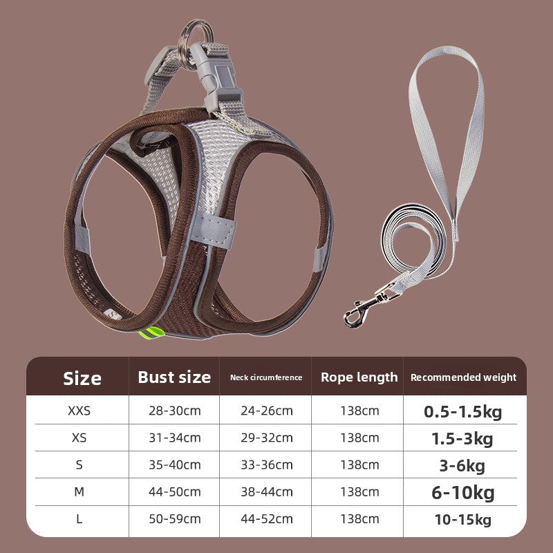 Dog Harness & Leash Set | Reflective Nylon Walking Set for Dogs & Cats – product image 27 | Pawnests