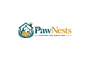 Logo of Paw Nests with a house and paw design on a white background