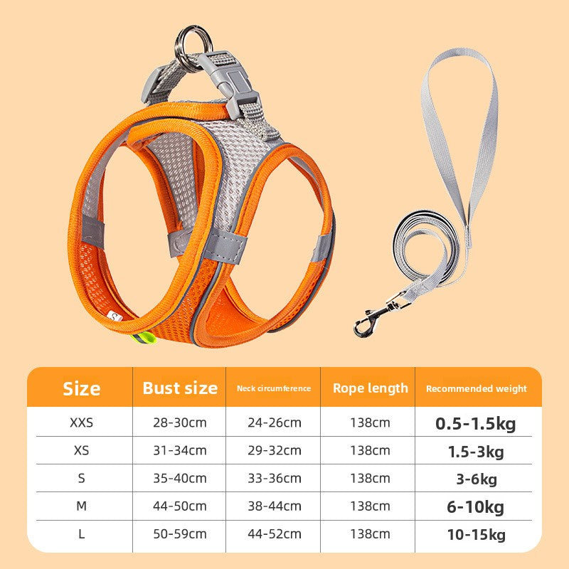 Reflective stitching detail on dog harness — visible in low light conditions | Pawnests