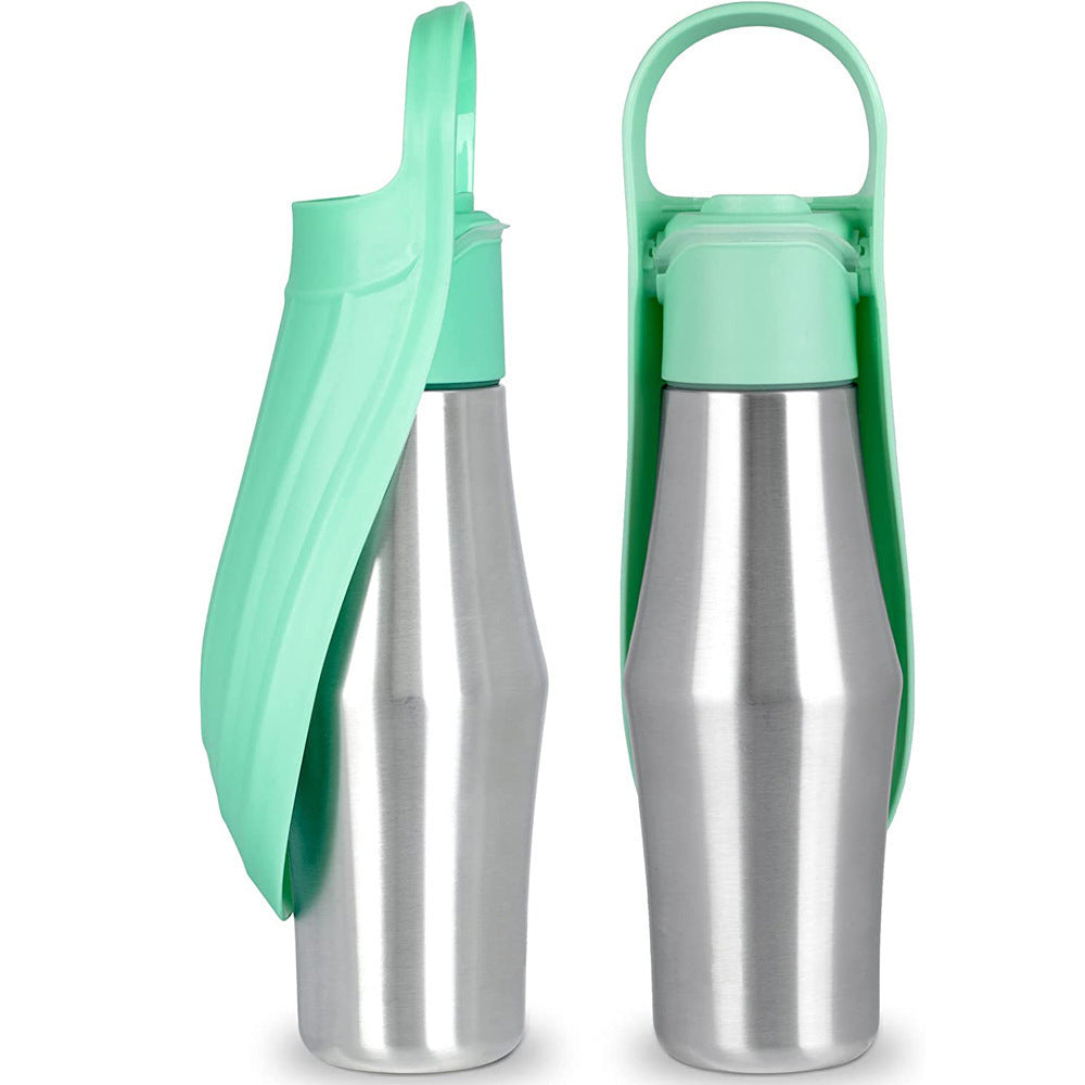 Stainless steel dog water bottle in black — 750ml insulated travel bottle | Pawnests