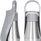 Pet water bottle in dark blue — leak-proof screw cap and built-in trough | Pawnests