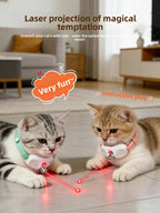 Cat chasing automatic laser projection from collar | Pawnests
