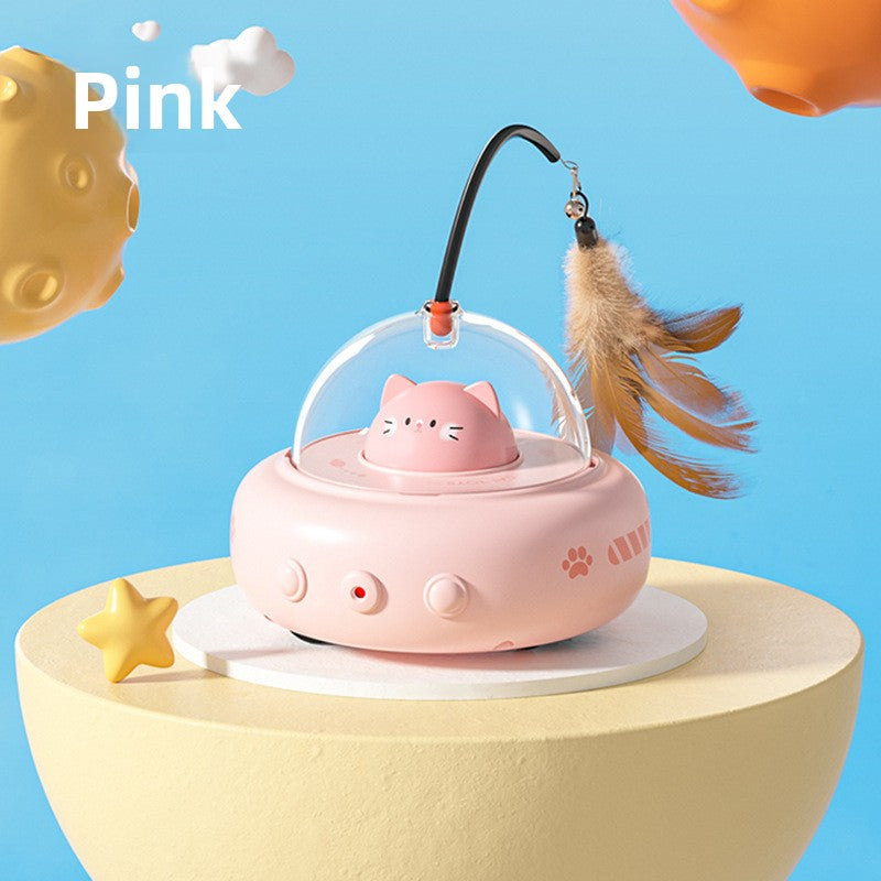 Smart sensor cat toy rotating feather close-up | Pawnests
