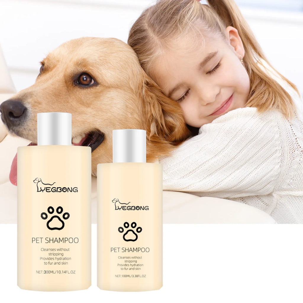 Pet wash shampoo bottle — gentle anti-flea formula for dogs and cats | Pawnests