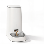 ROJECO smart WiFi automatic pet food dispenser on white background