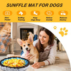 Corgi and owner with snuffle mat — slow feeder, sniffing training, anxiety relief | Pawnests
